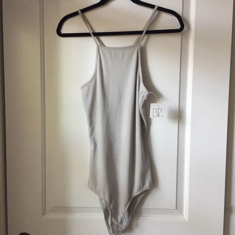 light blue/grey bodysuit